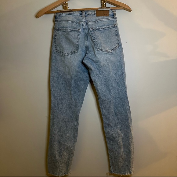 Aeropostale Mom Jeans Distressed Cropped Boot Cut Light Medium Wash 000 Regular - Picture 8 of 11